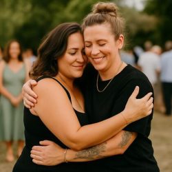 Freundinnen teilen einen liebevollen Moment beim Outdoor-Fotoshooting - emotionale und natürliche Aufnahme festgehalten von Essence of Love